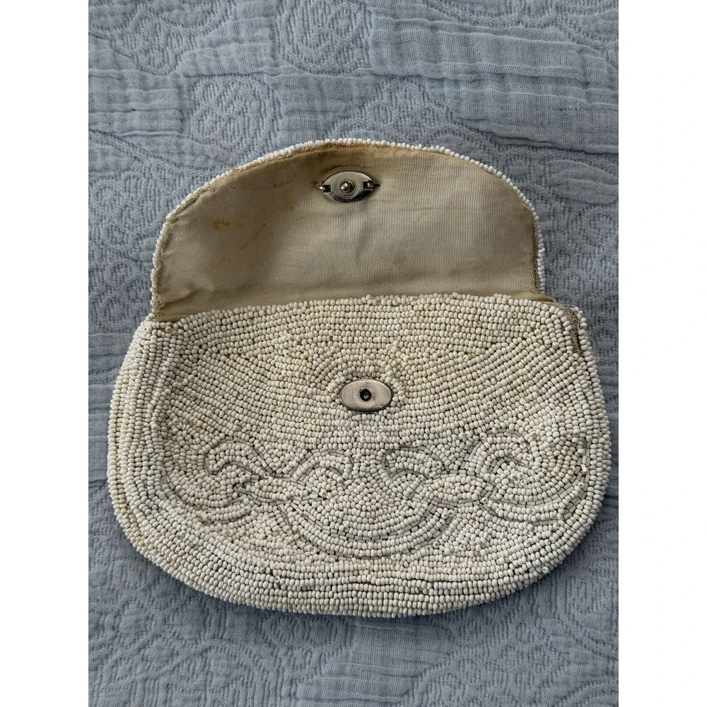 Made In France Hand Made Beaded Evening Bag Purse Vintage